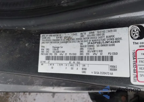 2018 Ford Fiesta Se z USA, uszkodzony, nr VIN 3FADP4BJ3JM142406